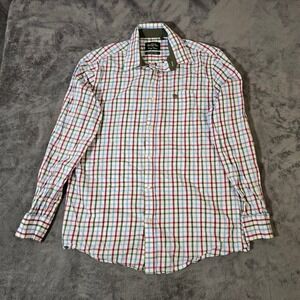 Alan Paine England Men Shirt M Multi-Colored Tattersall Check Country Collection